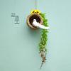 Forest Style Kindergarten Hanging Mobile: Creative Micro-landscape Arrangement with Bird's Nest and Decorative Pendants.