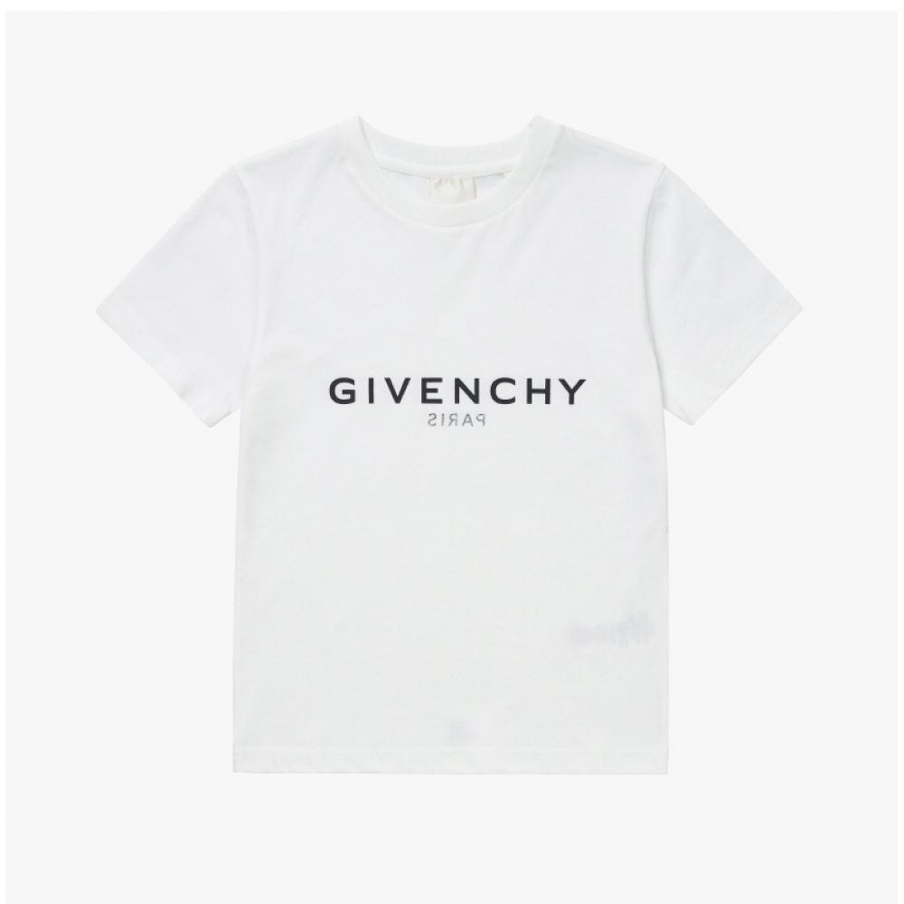 Givenchy H25446 10p Archetype Logo Print Kids Short Sleeve Tee