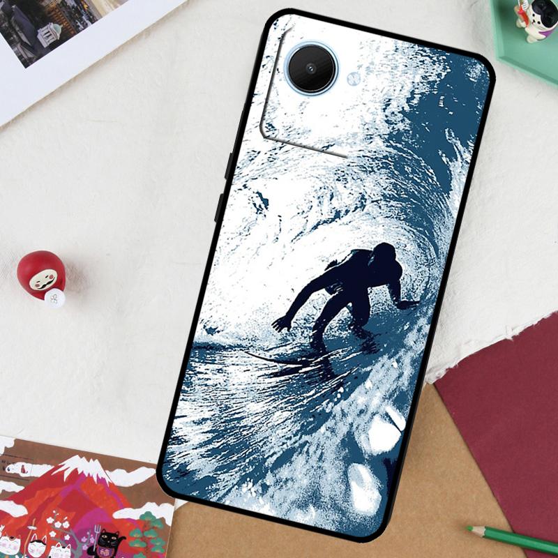 Surfing Wave For Realme 14 Pro Plus 13 10 11 12 GT 6 5 6T GT7 Pro C61 C55 C53 C51 C21Y C25S C67 C75 Case