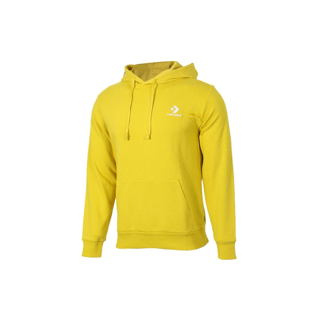 Converse Star Chevron Embroidered Pullover Sweatshirt Asia Sizing Yellow Men s 10008926-A06 XXL