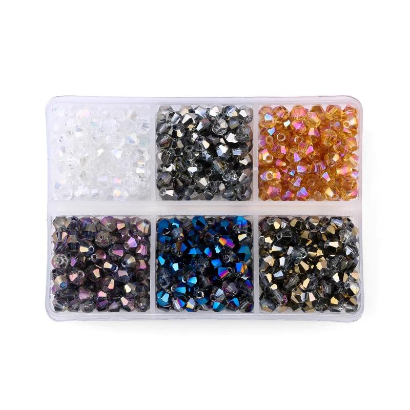 600pcs/lot 4mm Plated Color 5238 Bicone Beads Loose Spacer Beads Austria Jewelry Beads for Sewing Diy Supplies Jewelry Making