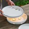 Creative Dry Pot Bowl Alcohol Candle Plate Set Ceramic Heating Furnace Heat Preservation Dish Water Boiled Fish Plate Tableware
