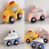 Cartoon Police Cars Taxis Cushion With Plush Fabric For Living Room Sofa Lounge Use