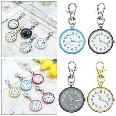 Uhr Krankenschwester Uhren Tragbar Unisex Schlüsselanhänger Quarz Taschenuhr Minimalistisch Ultra Dünn Offenes Zifferblatt