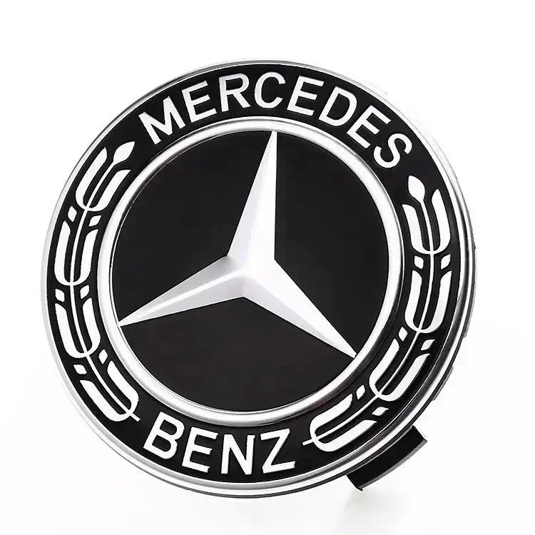 Samolepka na auto Pro Mercedes Benz 75MM Styling auta Krytky středů kol Pokličky kol Náhrada Pro Mercedes Benz W211 W203 W204 W210 W1
