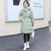 Bavlněná bunda Dámská středně dlouhá zimní korejská verze Volná a zeštíhlující oversized bunda s kapucí a zesílenou bavlněnou bundou