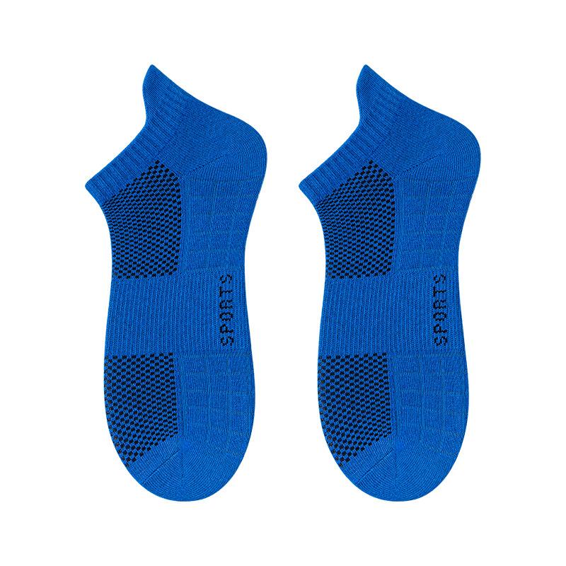 Men's Summer Pure Cotton Sports Deodorant Sweat Absorption Breathable Non Slip Heel Socks