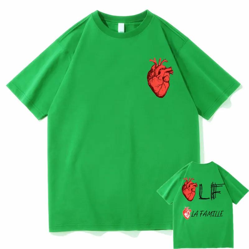 

Lf La Tamille Heart Tshirt Le Monde Chico Album PNL The Family Tshirts Men Women HipHop Oversized T Shirts Man Loose Tops Tees 4XL