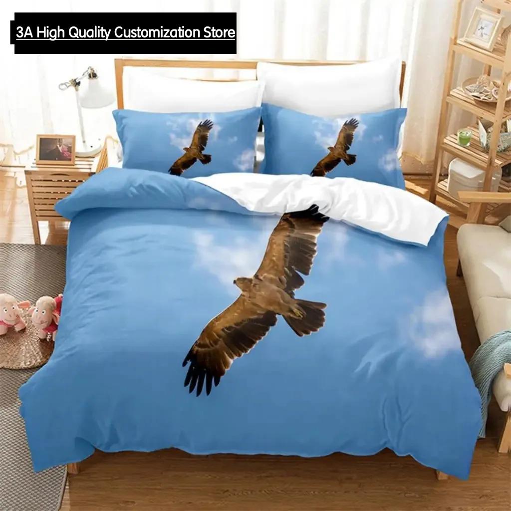 Comforter Blue Sky Eagle Queen Bedding Set Bedding Digital Printing King Size Bedding Set