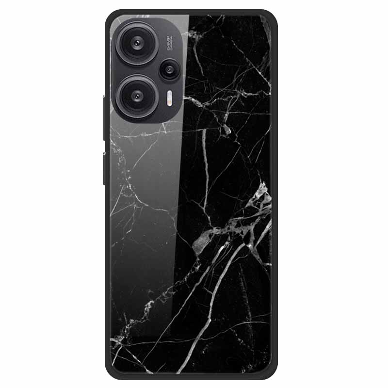 For Xiaomi Poco F5 5G F5Pro Case Luxury Tempered Glass Soft Bumper Phone Cover for POCO F5 Pro 2023 Fundas on PocoF5 Painted