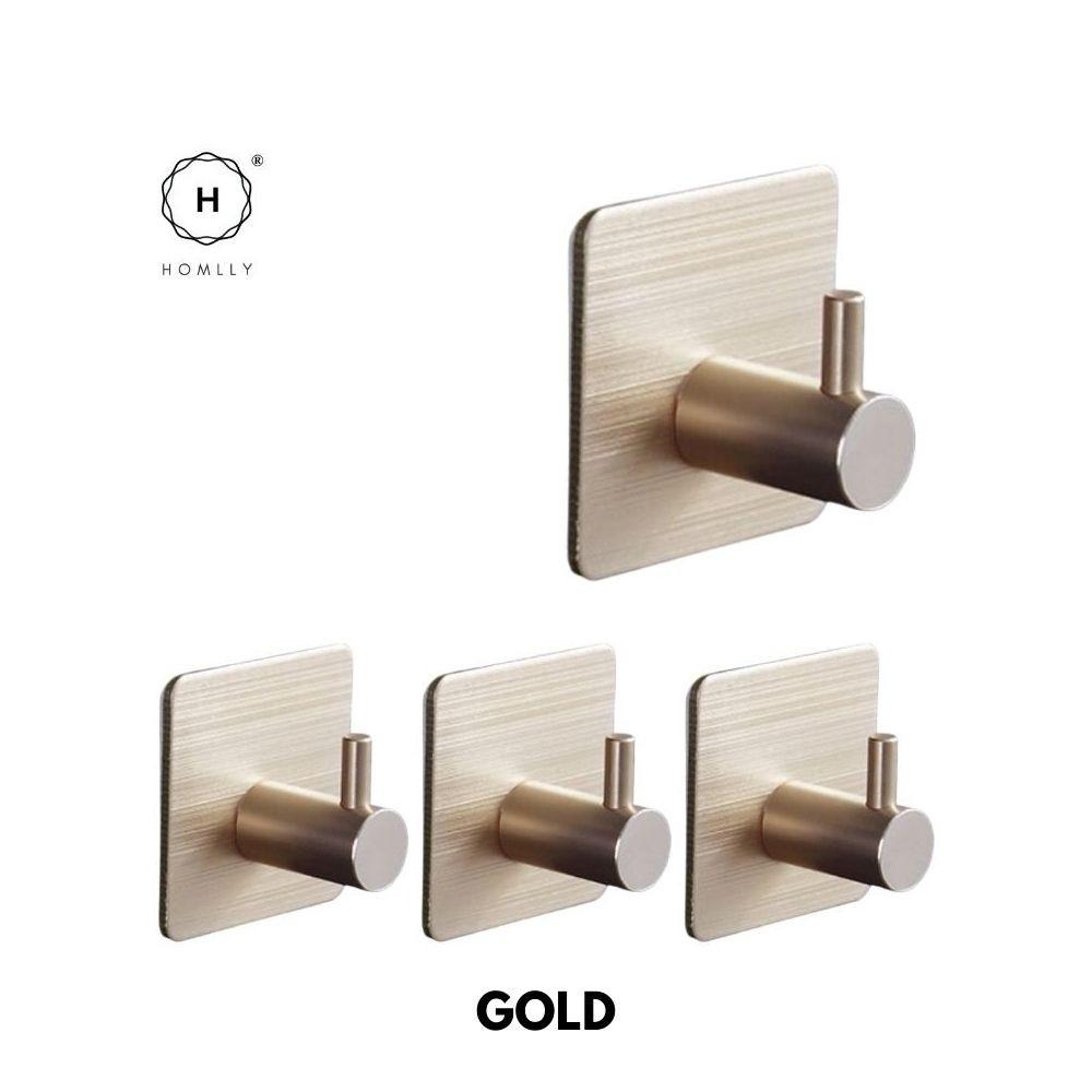 Homlly Tonii Stainless Steel Wall Hook Hangers (X4PCS)