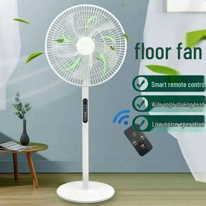 Powerful Household Vertical Fan with Automatic Oscillation and Low Noise for Bedroom