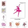 10pcs /Lots Ballet Girls /Dancing Shoes Embroidery Patch Cartoon Love Heart /Letter Patches Iron On Patches For Dance Skirt Sew Diy 