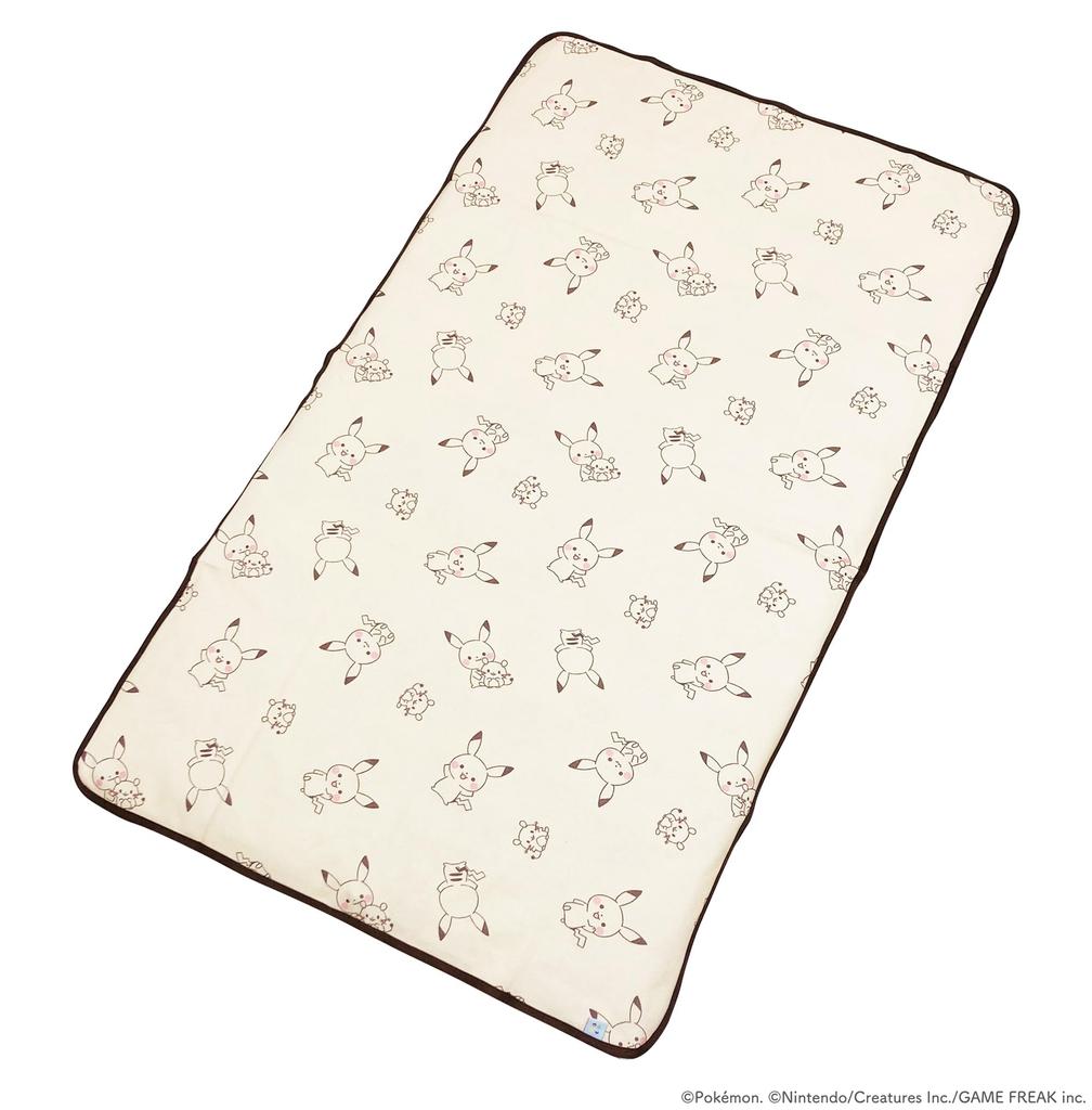 MORIPiLO Morishita Monpoke Baby Waterproof Sheet Pokemon Pikachu 70x120cm Bedwetting Sheet Children Nursery Nap Blanket Character Goods Yellow 4621281