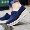 Women Cow Suede Casual Shoe Wedge Platform Height Increasing Single Shoes Tassel Muffin Shake Loafers Mother Walking Shoes 35-42