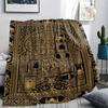 1Pc Muslim Print Flannel Blanket, High Quality Comfortable for All Seasons, Home Decor, Warmth and Comfort, Perfect for Christmas Gifts W127