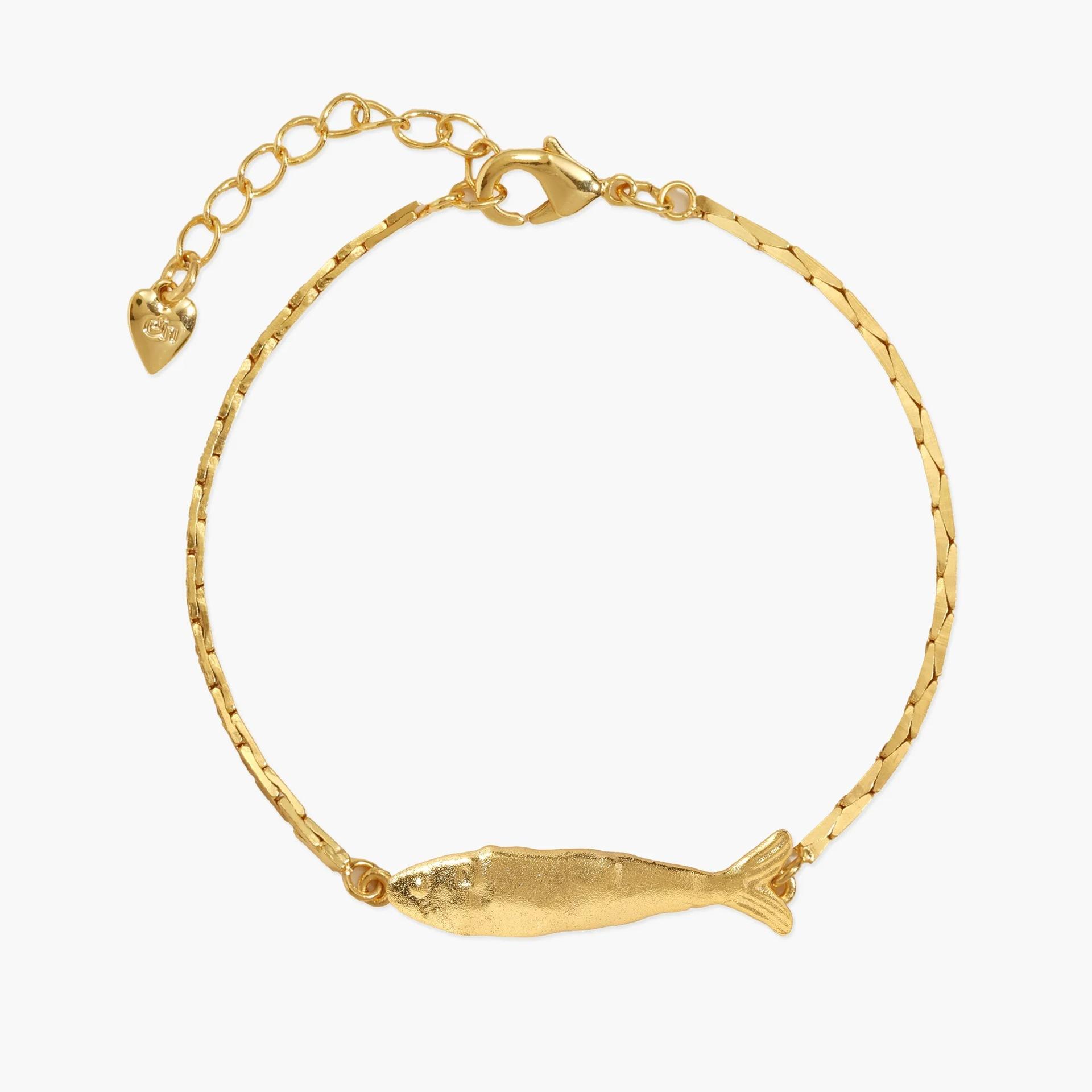 

Summer Seaside Style Bracelet Personalized Zirconium Inlaid Fish Shape Seaside Wear Ocean Stacking Wear Copper Protection