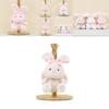 Adorable Plush Bunny Keychain With Bow Cute Rabbit Doll Bag Charm Soft Toy 17cm