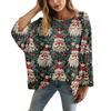XY-LK01-Pullover hollow blouse 3D printed sweater spring and summer new
