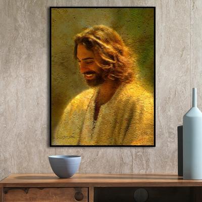 Neu Wohnkultur Wand Kunstdrucke Und Poster Porträt Leinwand Malerei Gott Jesus Christus Bild Für wohnzimmer