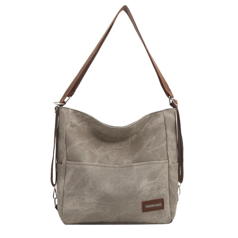 Modna Denimowa Casualowa Jednokolorowa Wielofunkcyjna Nowa Torba o Dużej Pojemności do Dojazdów Jednoramienna i na Ramię Crossbody