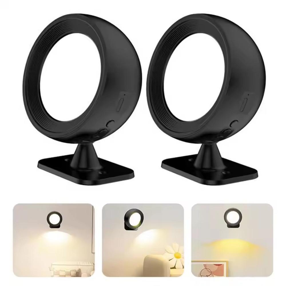 Magnetic 360° Rotation Light 3000mAh Rechargeable Cordless LED Wall Mounted Sconces Lamp for Bedroom Indoor Home