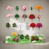 Miniature Flower Tree Building Landscape Accessories Quality Plastic Toys for Kids Artificial Scenery Trees Railroad Decoration