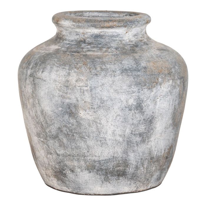 Vase de décoration gris clair antique Ø 30 x 30 cm
