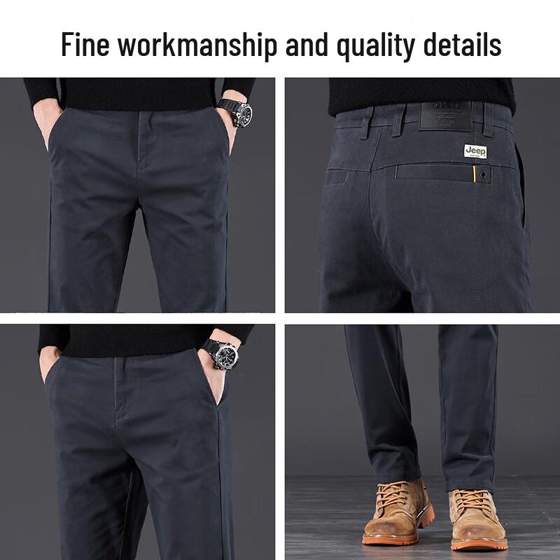 Jeep Men's 2025 Autumn/Winter Casual Straight-Leg Trousers