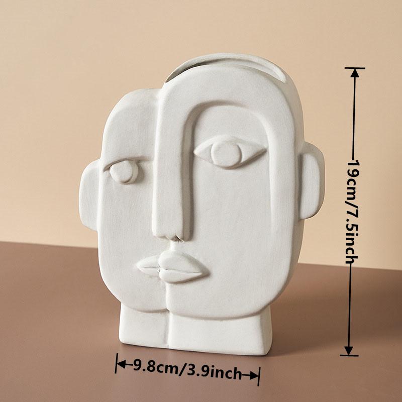 Ceramic Vase Decor Nordic Home Decor For Room Flower Pot Decoration Creative Face Vase Decoration Home And Decoration Body Vases