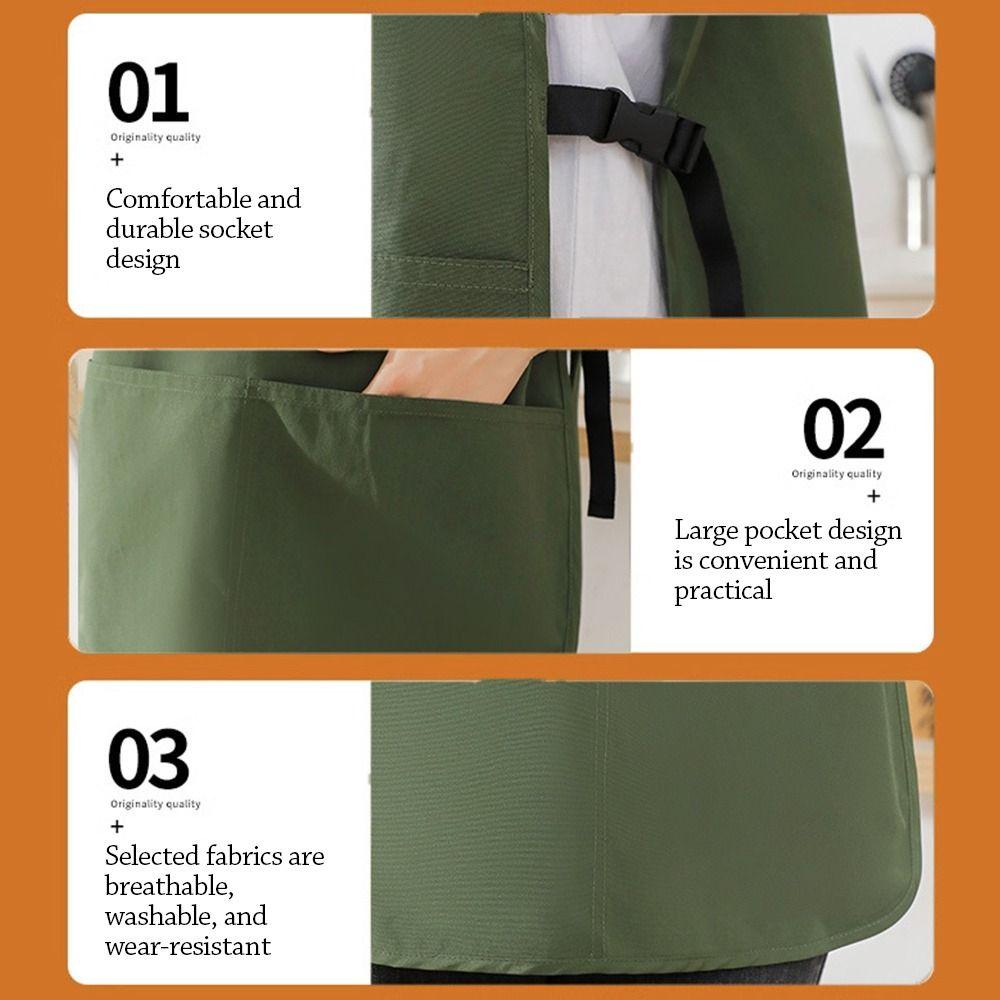 Waterproof Stain-Resistant Apron Breathable Nylon Vest Style Sleeved Apron Clothing Accessories Anti Dirty Coffee House Uniform