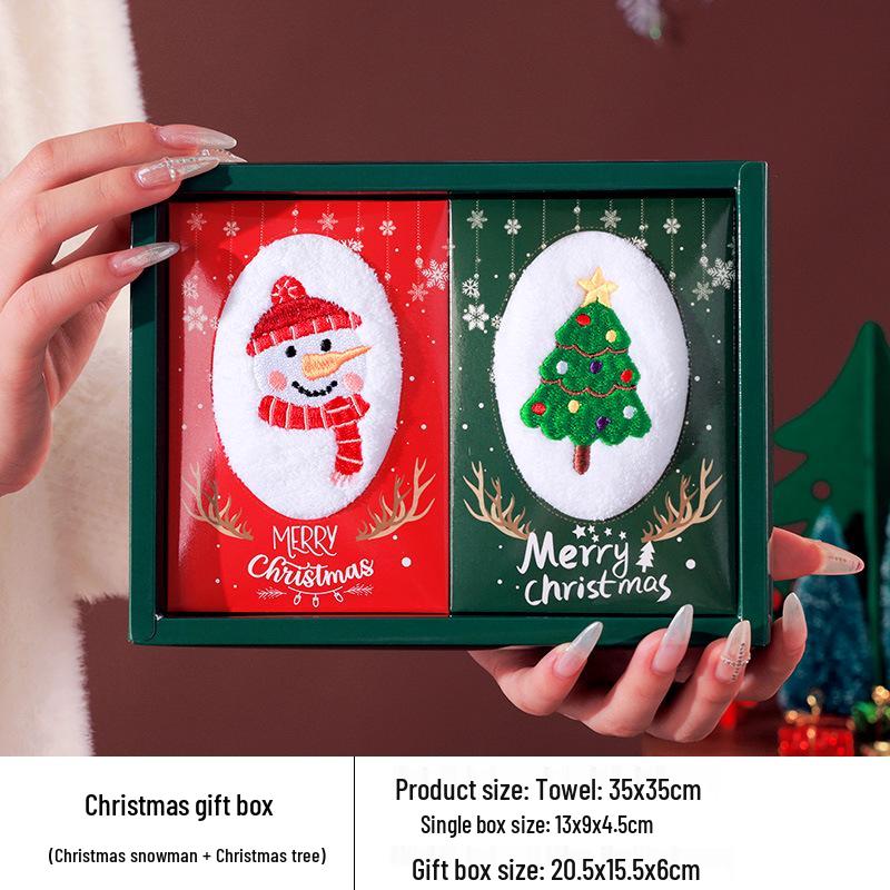 Holiday Gift Set: Santa & Snowman Towels - Practical Christmas Souvenir