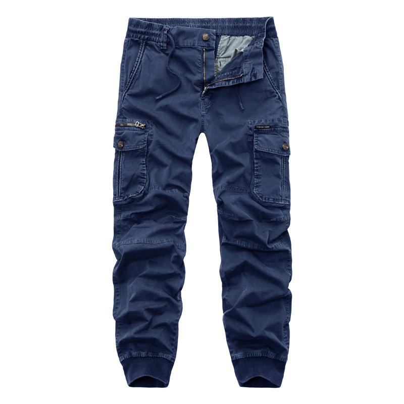 Herren Frühling und Herbst Personalisierte Lässige Mehrfach-Taschen Hose Jugend Mittlere Taille Street Workwear Hose