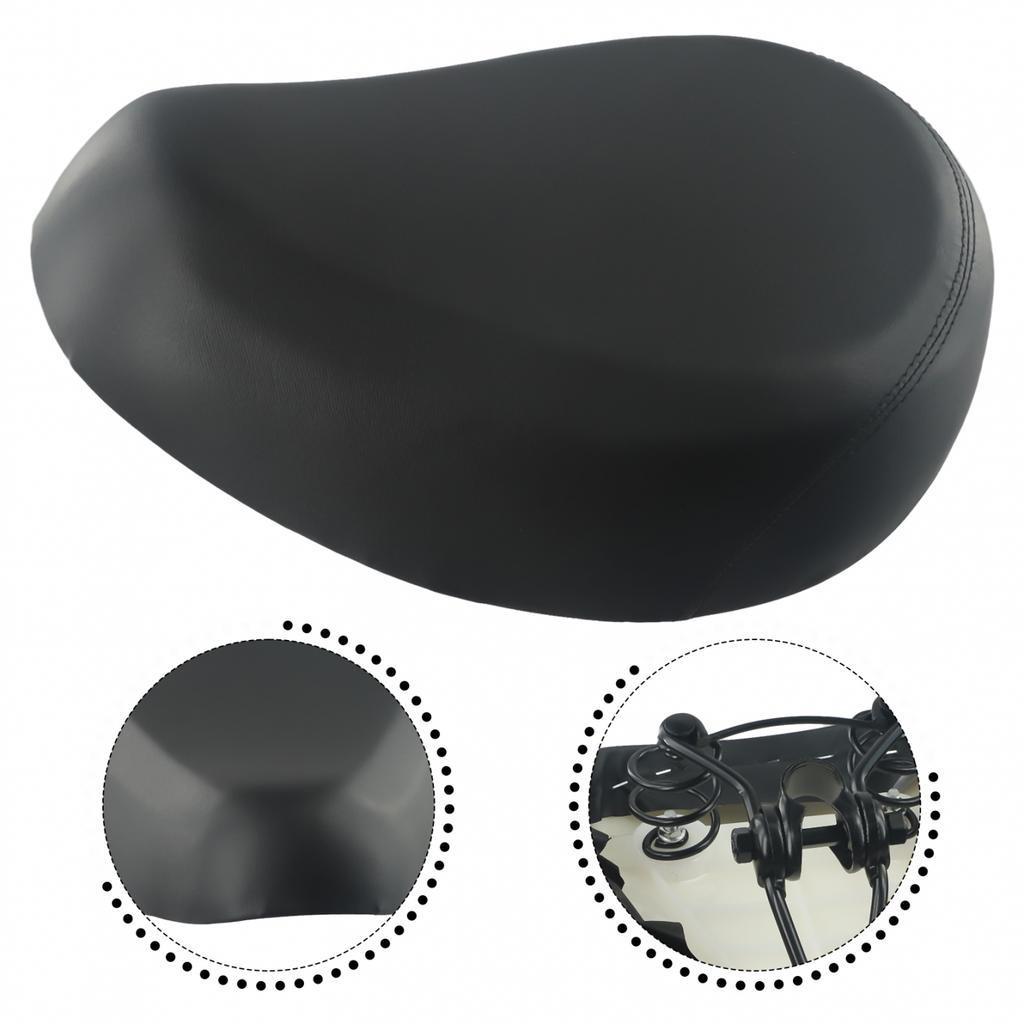 Widen Seat Pad Cushion Electric Bicycle Outdoor Sports High Elastic Leather