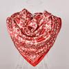 [BYSIFA] Navy Blue Chinese Roses Large Square Scarves New Female Elegant Large Silk Scarf Fashion Ladies Accessories 90*90cm