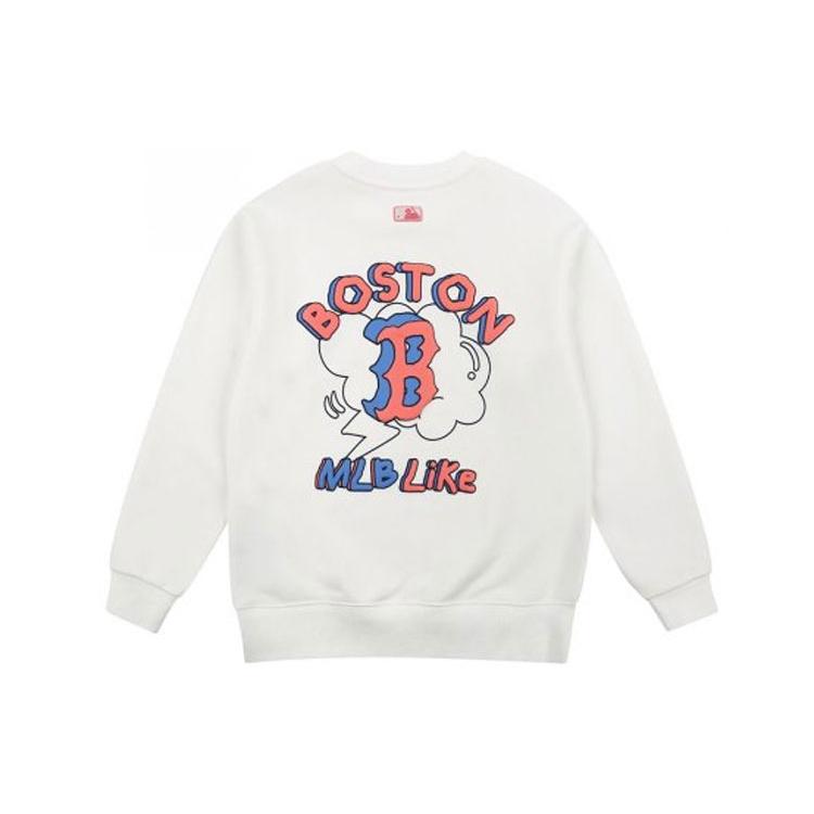 MLB Sweatshirts Unisex White Crew Neck Moderate Regular 31MT02111-43I