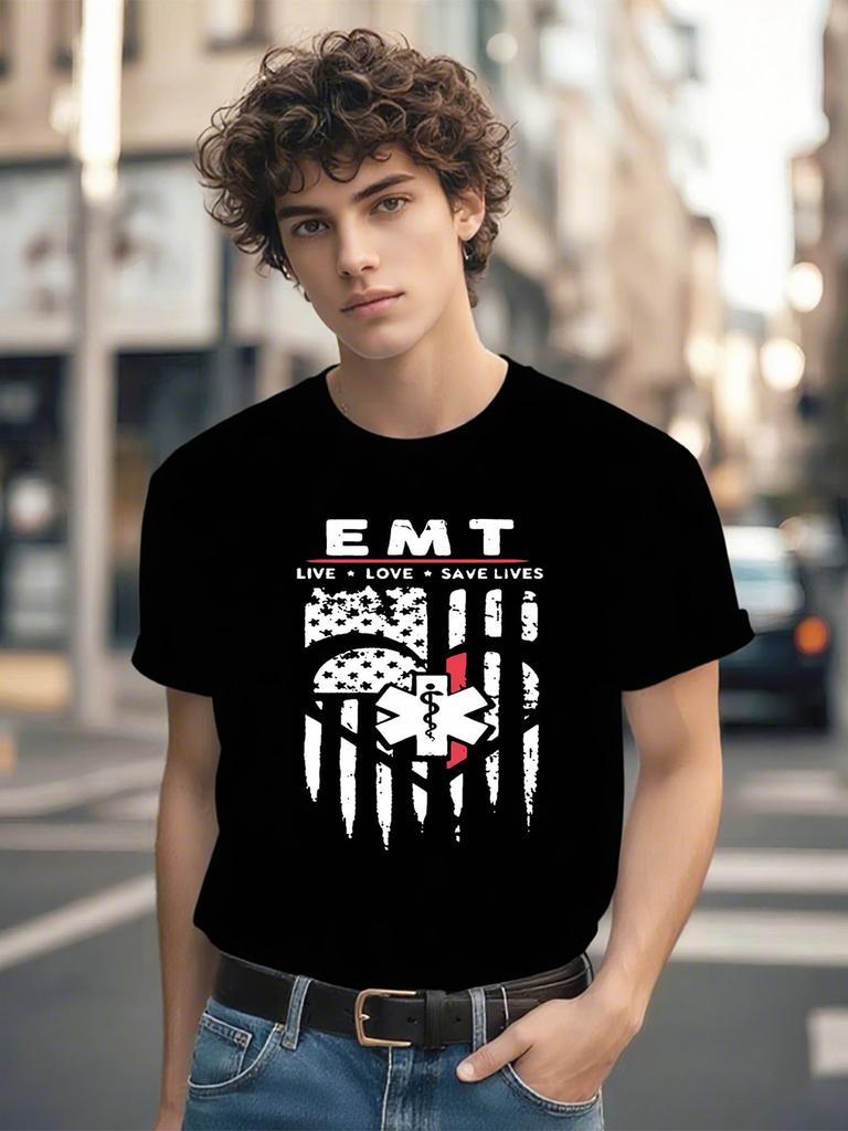 Wo EMT Live Love Save Lives Graphic Tshirt Graphic Tshirt...