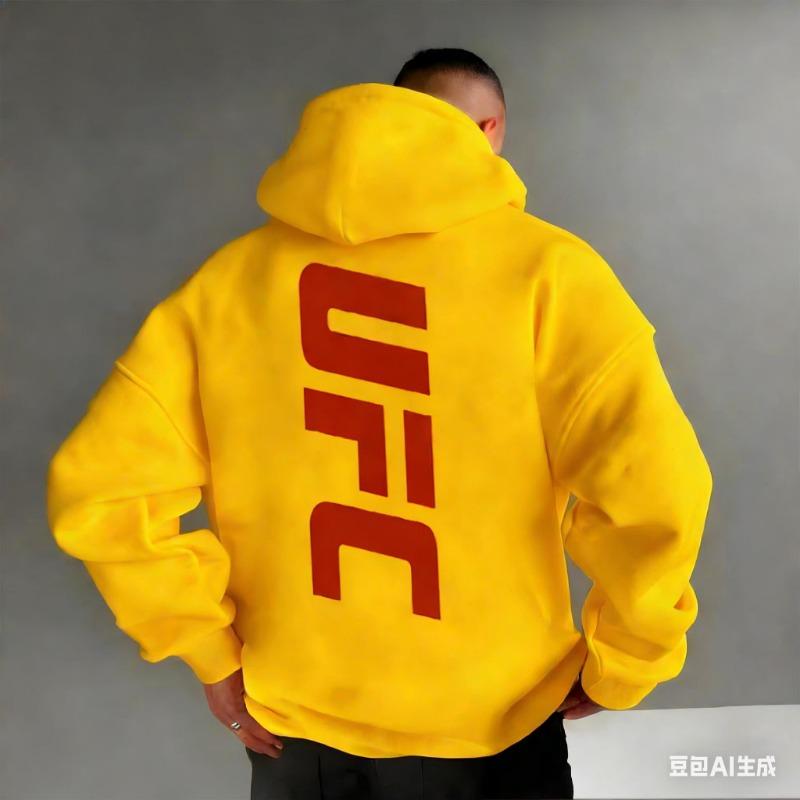 Men Hoodie Fitness Training Sweatshirt Loose Fit Comfortable Sportswear for Daily Boxing Fighting Gym