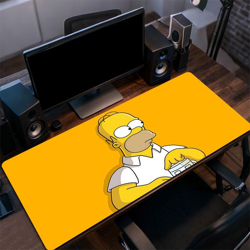 Homer Mouse Pad, Large Gaming Desk Mat, Non-slip XXL Mousepad for Laptop & Tablet, Mini PC Playmat with Stitched Edges