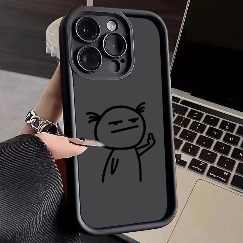Cartoon Funny Stickman Phone Case For Xiaomi Mi 15 14 13 12 14T 11 Lite 12T Poco M6 X7 X6 F4 F5 X3 X4 X5 C40 GT Pro 4G 5G Cover