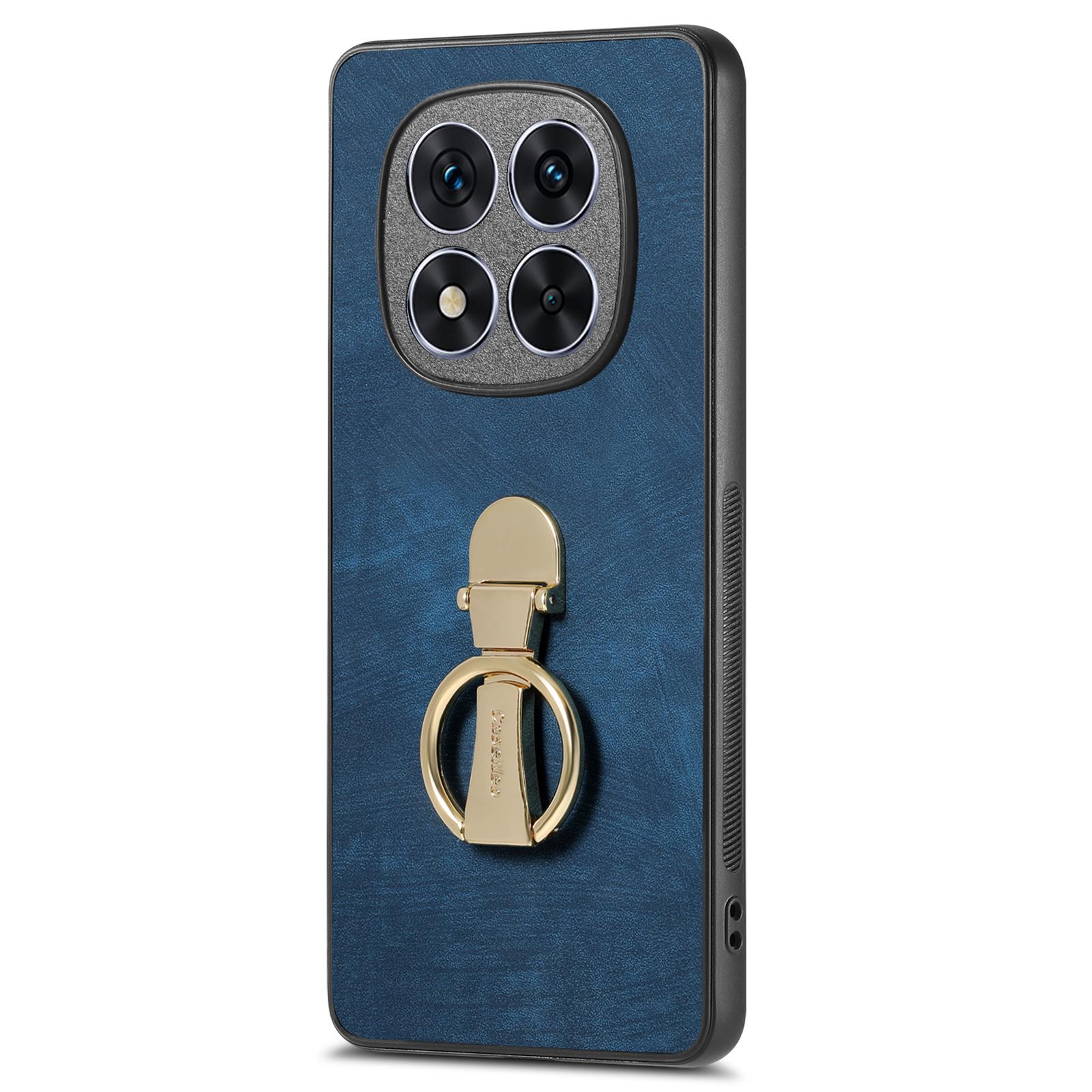 

CASENEO D22 For Xiaomi Redmi Note 14 Pro 5G/Poco X7 5G Case Folding Kickstand Retro Leather Back Cover Blue