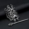 Vintage Nordic Metal Hollow Butterfly Hair Stick For Women Men Fashion Silver Color Viking Amulet Handmade Alloy Hair Accessory