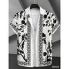 Men's Short Sleeve Shirt 2026 High-Quality Lapel Button up Fashionable Top for Street Leisure Weddings And Vacations