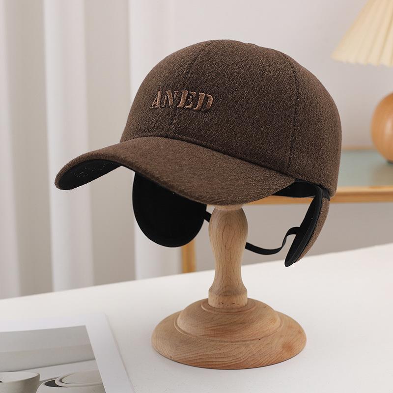 

New Winter Ear Protection Plus Velvet Men s Cotton Hat Warm Baseball Hat Cold and Windproof Baseball Hat one size