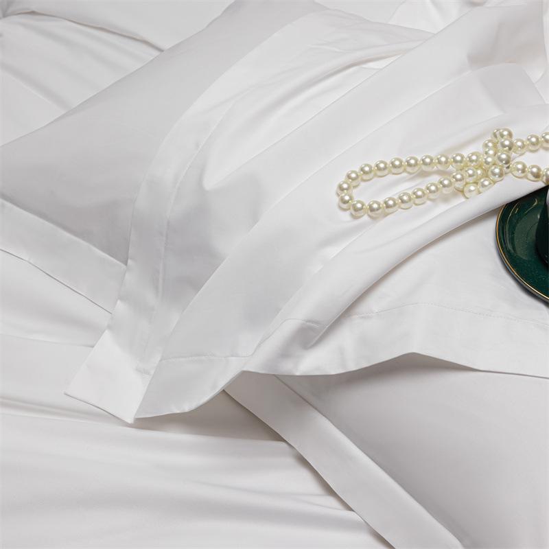 Pure White 60s Sateen Hotel Pillowcase - Single Piece