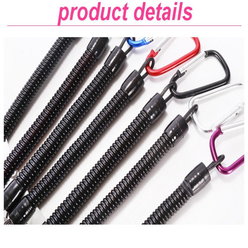 Key Chains Camping Fishing Lanyards Spring Key Cord Spring Elastic Rope Anti-lost Phone Keychain