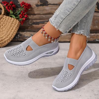 Zapatillas de Verano para Mujer Zapatillas Casuales Slip-On de Verano para Mujer Parte Superior de Tela Ligera Transpirable Cómodas Zapatillas Blancas para Caminar