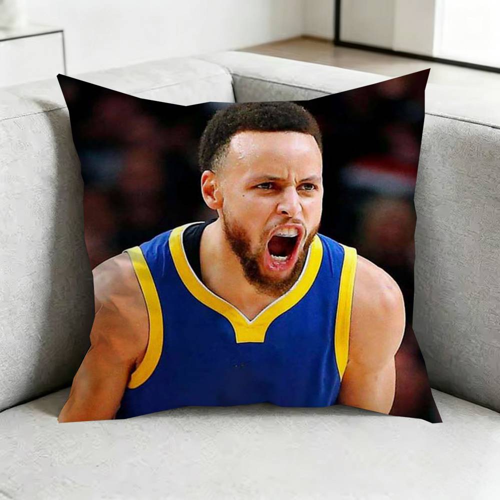 Steph C-Curry Basketball P-Player Square Double-Sided printed Pillow Case Bedroom Bedside Pillow Sofa Cushion Cover Gift