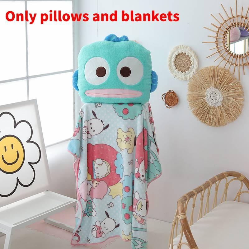 Cuscino Peluche Sanrio Hangyodon con Design Ricamato per Arredo Salotto e Camera da Letto