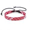 Ethnic Style Multi-Color Woven Fabric Bracelet & Arabian Headscarf Combo